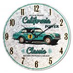 60cm MDF Green Vintage Car Wall Clock $62.45