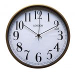 Gold London Aluminum Clock