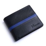 MS5 Genuine Cowhide Leather Mens Sport Wallet Black and Blue $49.95-1