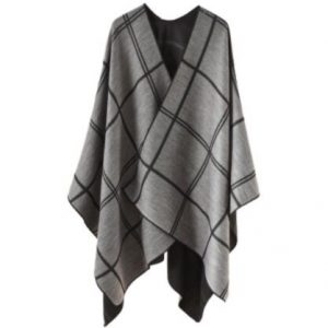 GREY PONCHO