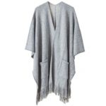 GREY POCKET PONCHO